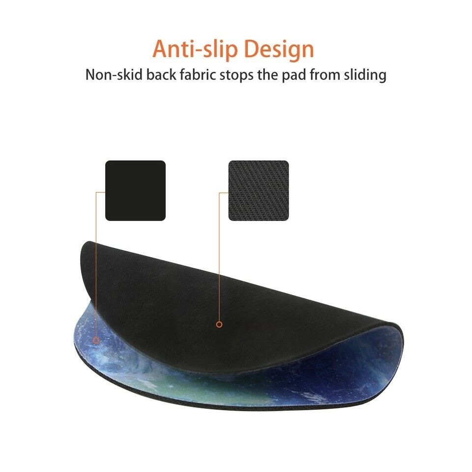 Space Round Mouse Pad PC Gaming Non Slip Mice Mat - Raifaonline