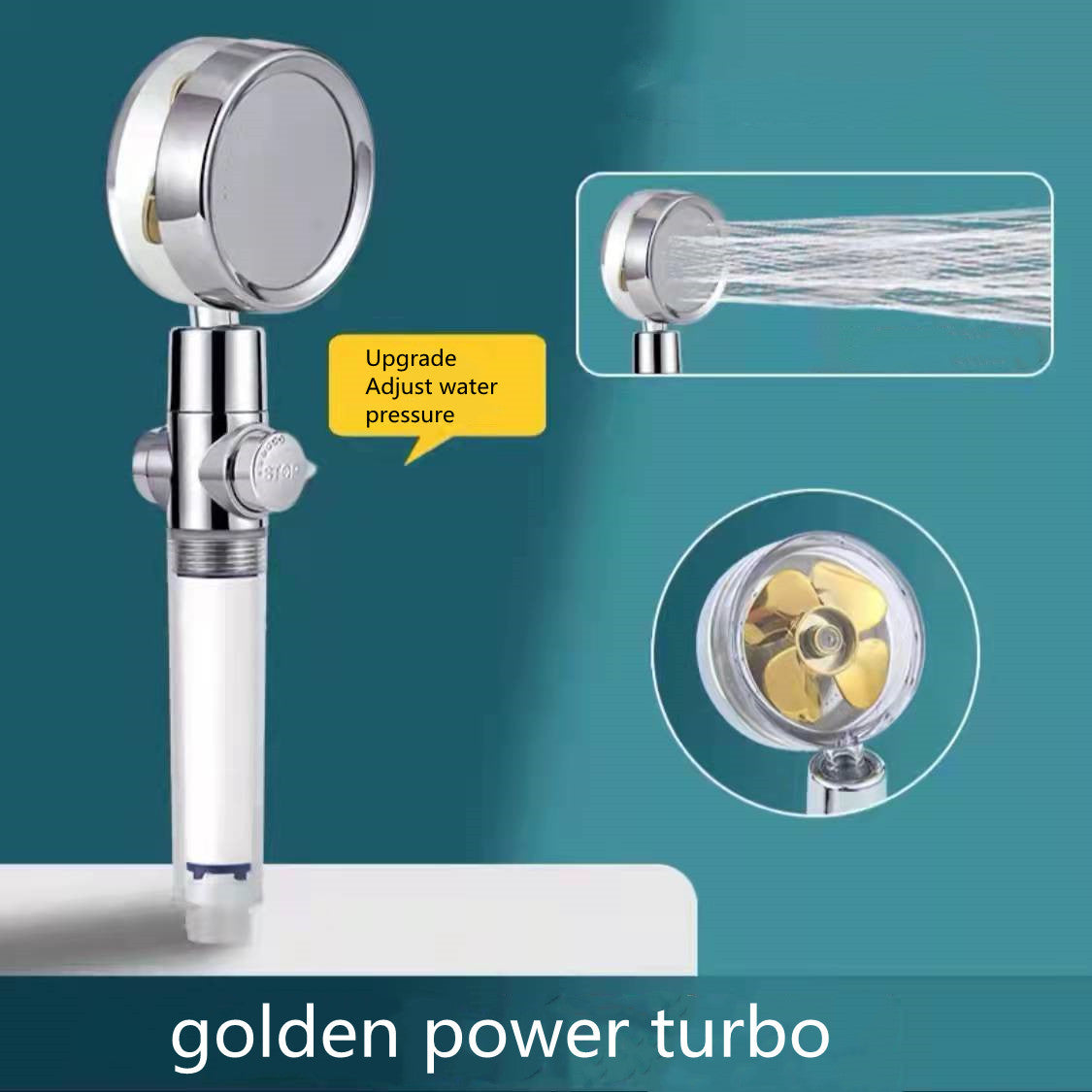 Shower Head Water Saving Flow 360 Degrees Rotating - Raifaonline