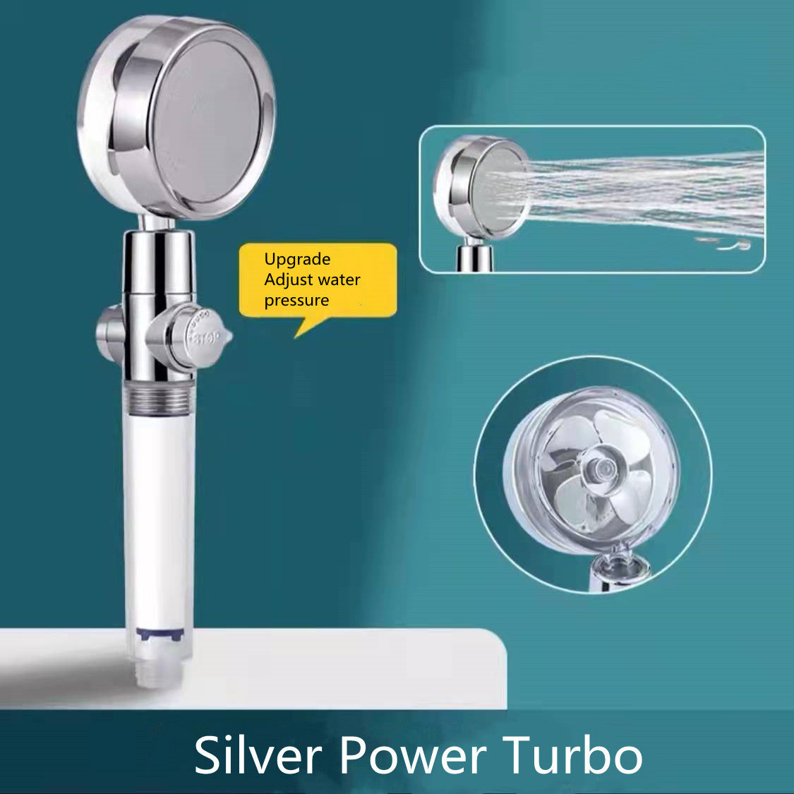 Shower Head Water Saving Flow 360 Degrees Rotating - Raifaonline