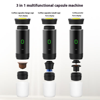 Portable Coffee Machine – 3-in-1 Espresso Maker with Grinder - Raifaonline