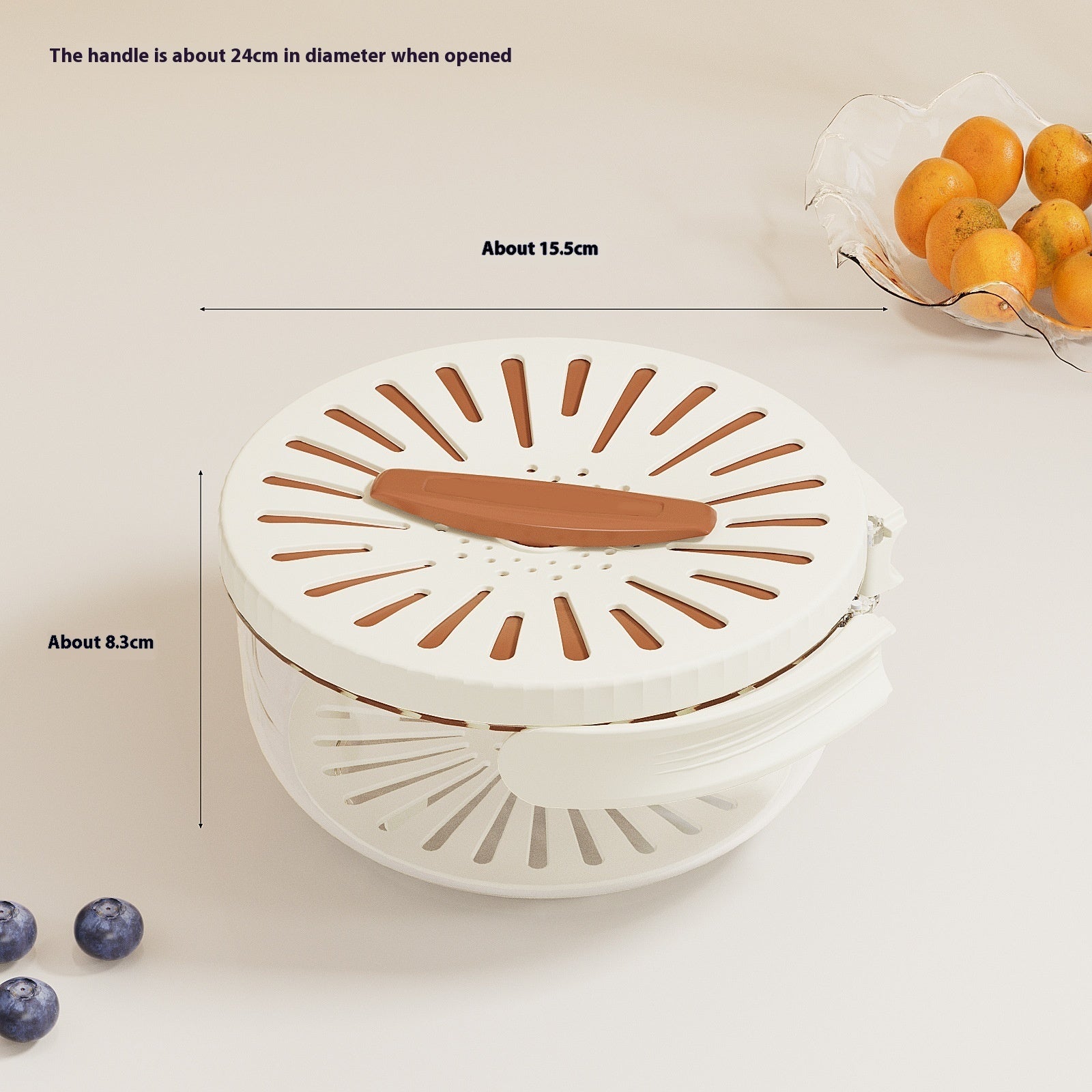 Multifunctional Washing Bowl – Foldable Drain Basket with Lid