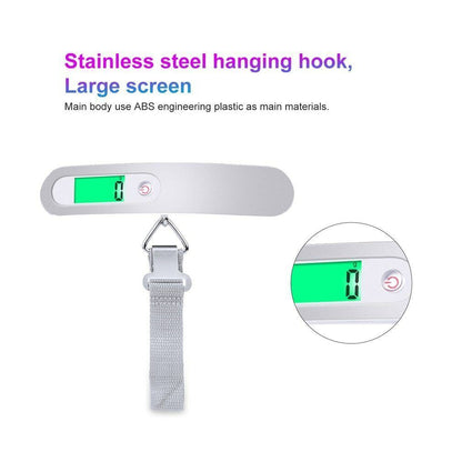 Portable LCD Digital Luggage Scale with Belt for Travel - Raifaonline
