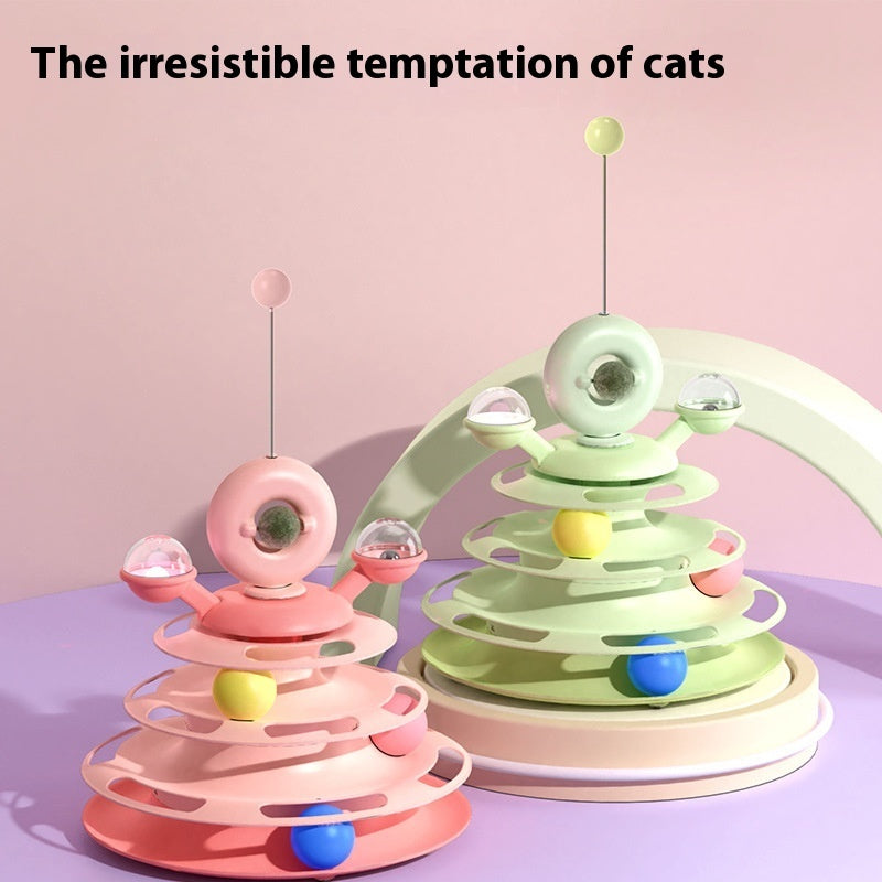 Cat Toy Tower with Rolling Balls - Raifaonline
