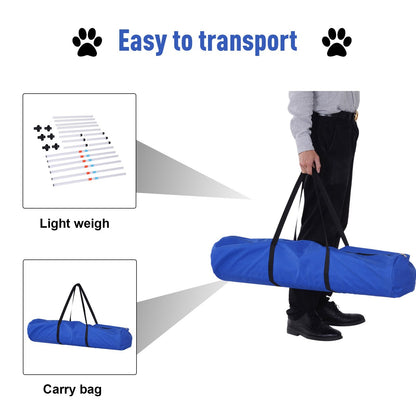 Dog Agility Weave Poles with Storage Bag