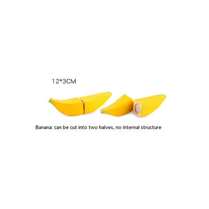 Wooden Vegetable Magnetic Children's Play House Cut Fruit Toys - Raifaonline