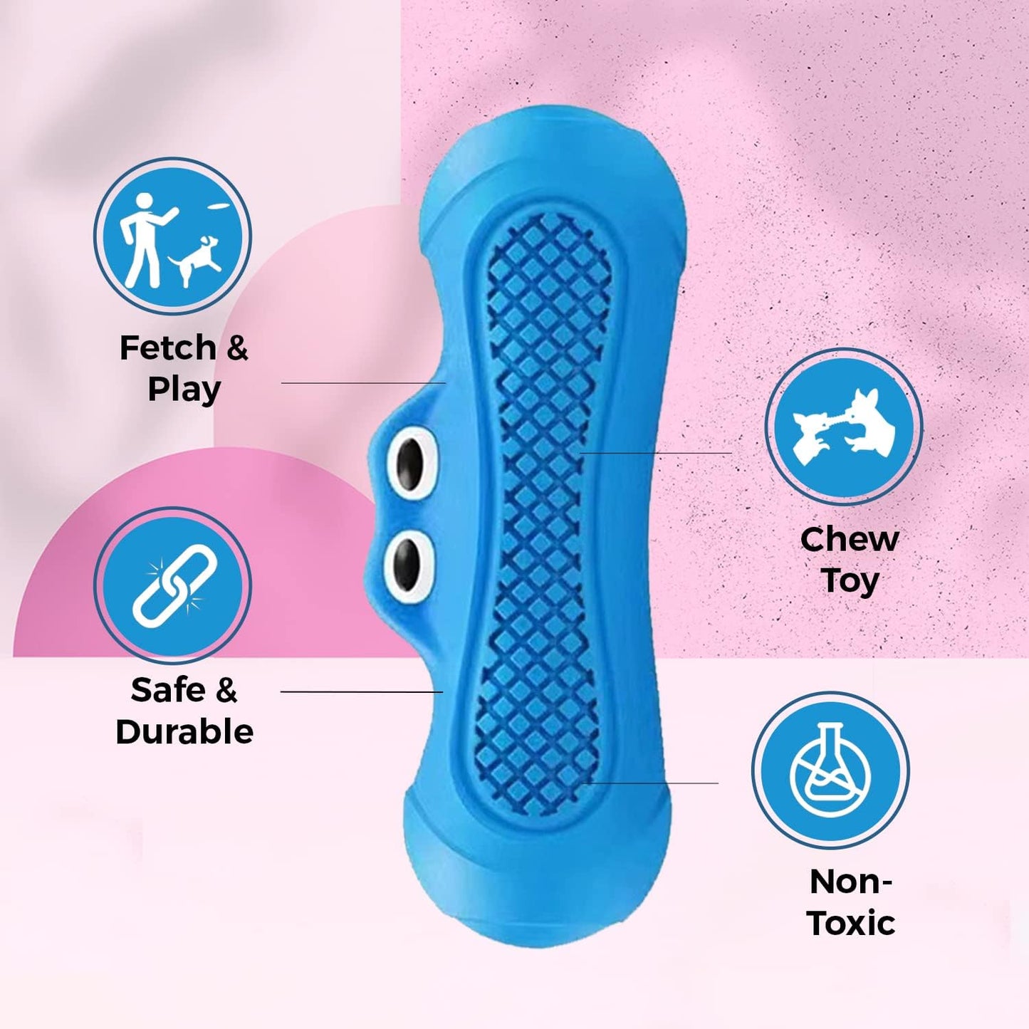 Rubber Monster Squeaky Dog Chew Toy