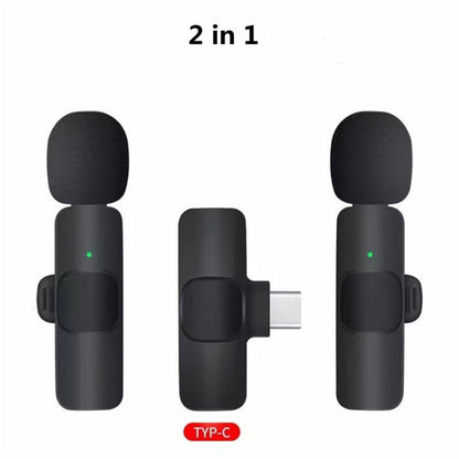 Wireless Lavalier Microphone Portable Audio Video Recording Mini Mic - Raifaonline