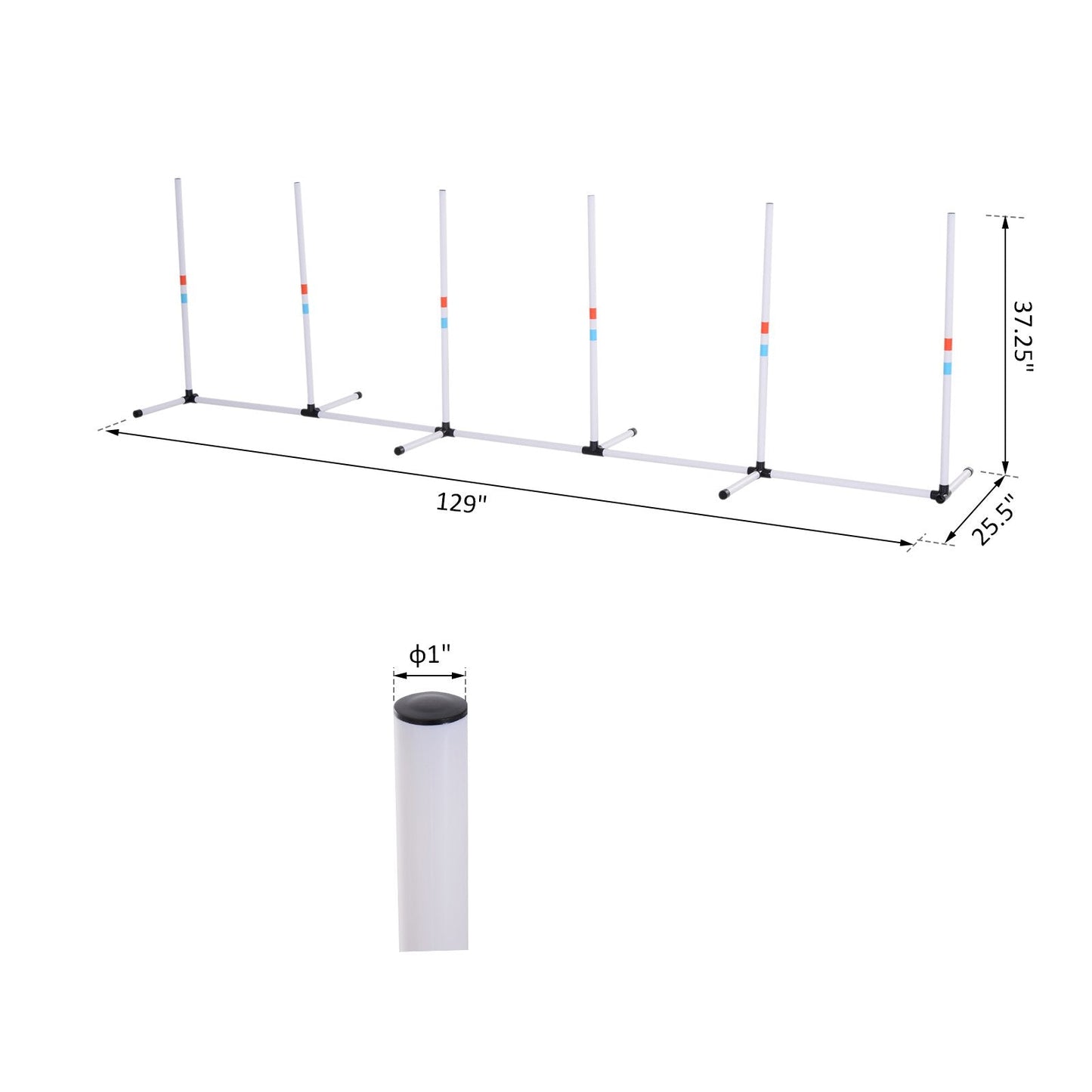 Dog Agility Weave Poles with Storage Bag