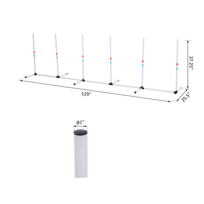 Dog Agility Weave Poles with Storage Bag