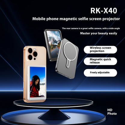Magnetic Cell Phone Vlog Self Timer Monitor Screen Using Rear Camera Monitor