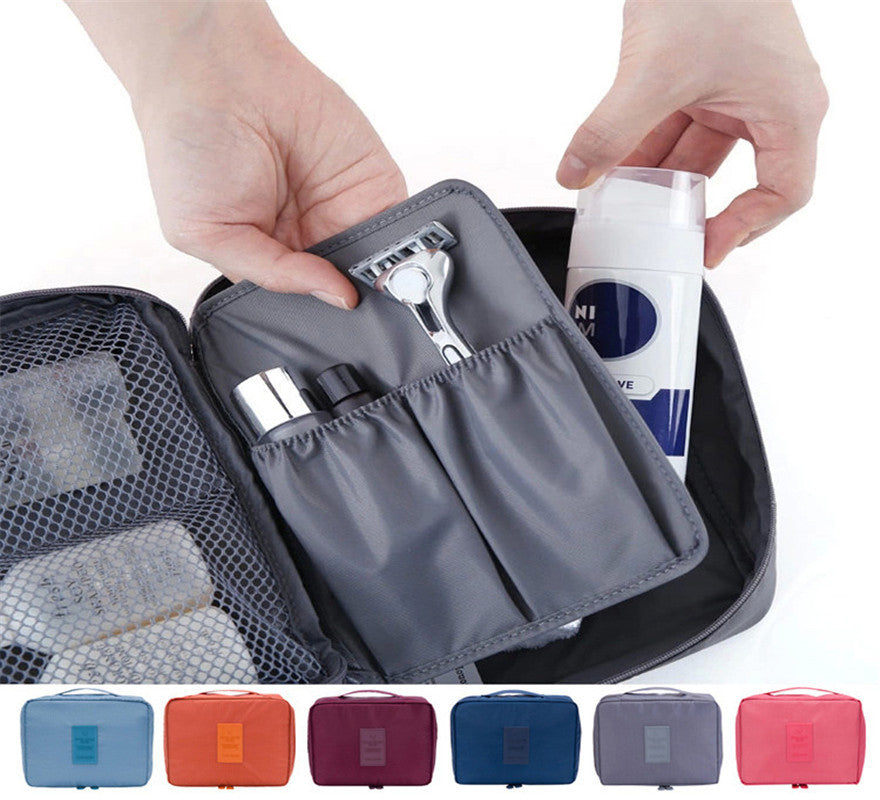 Portable Cosmetic Bag Waterproof Divider Multi-grid Pockets - Raifaonline