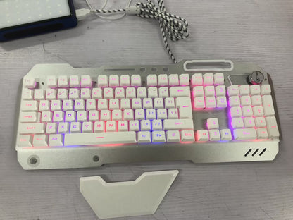 ErgonomicWired Gaming Keyboard with RGB Backlight Phone Holder - Raifaonline