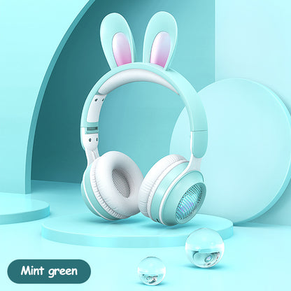 Rabbit Ear  Wireless Luminous Extendable Wheat Headphones - Raifaonline