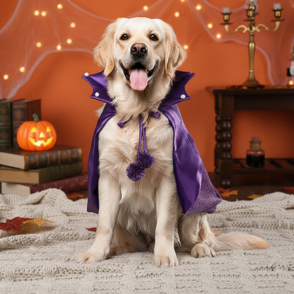 Reflective Halloween Pet Costume Cloak for Cosplay & Parties