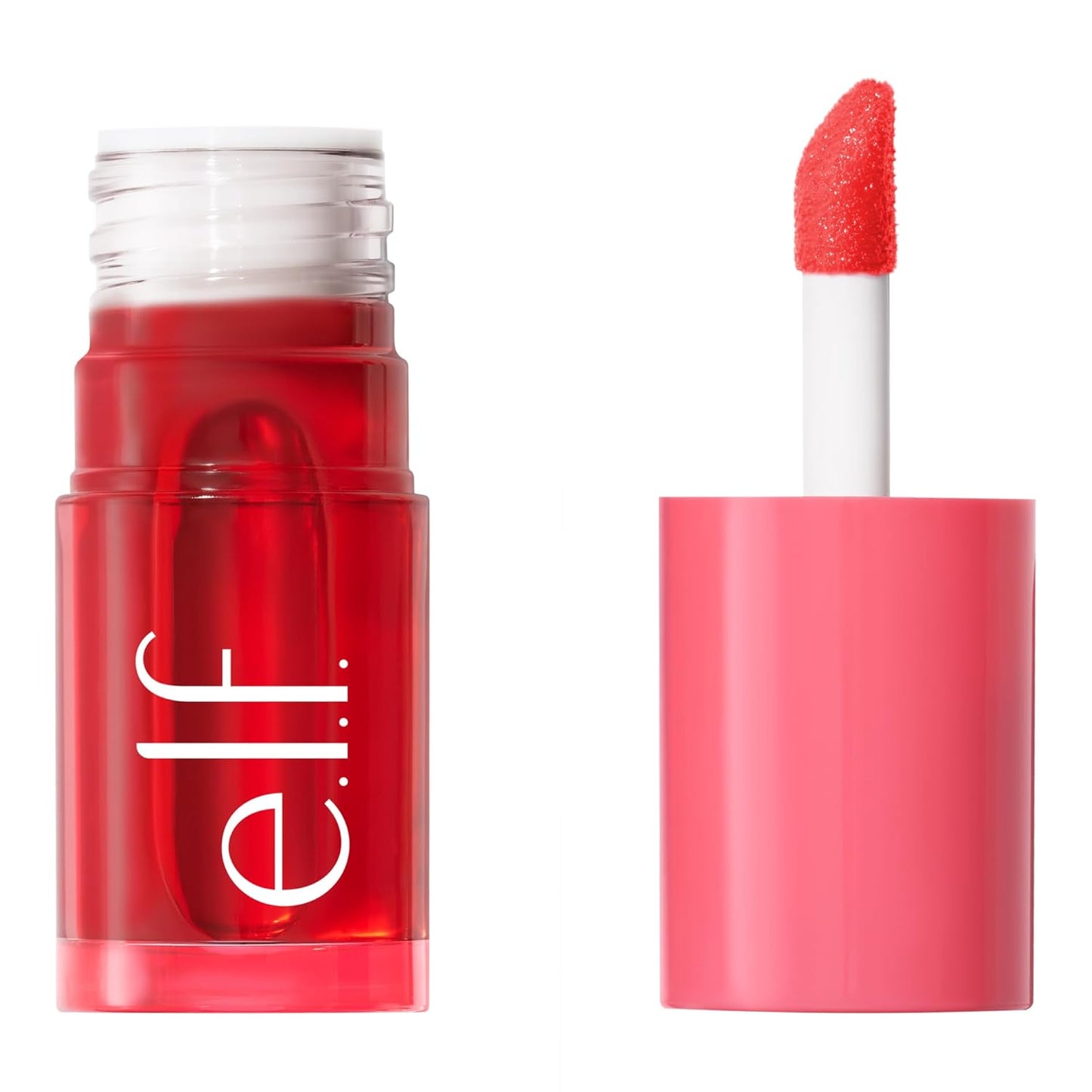 e.l.f. Sheer For It Blush Tint, Multi-Use, Long-Lasting Lip & Cheek Makeup, Creates A Natural Flush Finish, Vegan & Cruelty-Free, Left On Red