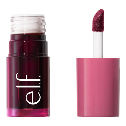 e.l.f. Sheer For It Blush Tint, Multi-Use, Long-Lasting Lip & Cheek Makeup, Creates A Natural Flush Finish, Vegan & Cruelty-Free, Left On Red