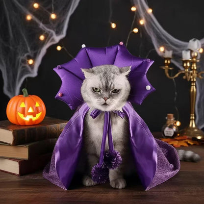 Reflective Halloween Pet Costume Cloak for Cosplay & Parties