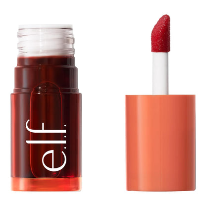 e.l.f. Sheer For It Blush Tint, Multi-Use, Long-Lasting Lip & Cheek Makeup, Creates A Natural Flush Finish, Vegan & Cruelty-Free, Left On Red
