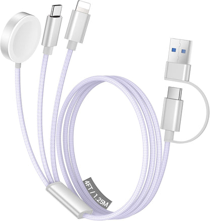 Temdan for Travel Essentials,3 in 2 USB C Cable for Apple Watch Charger