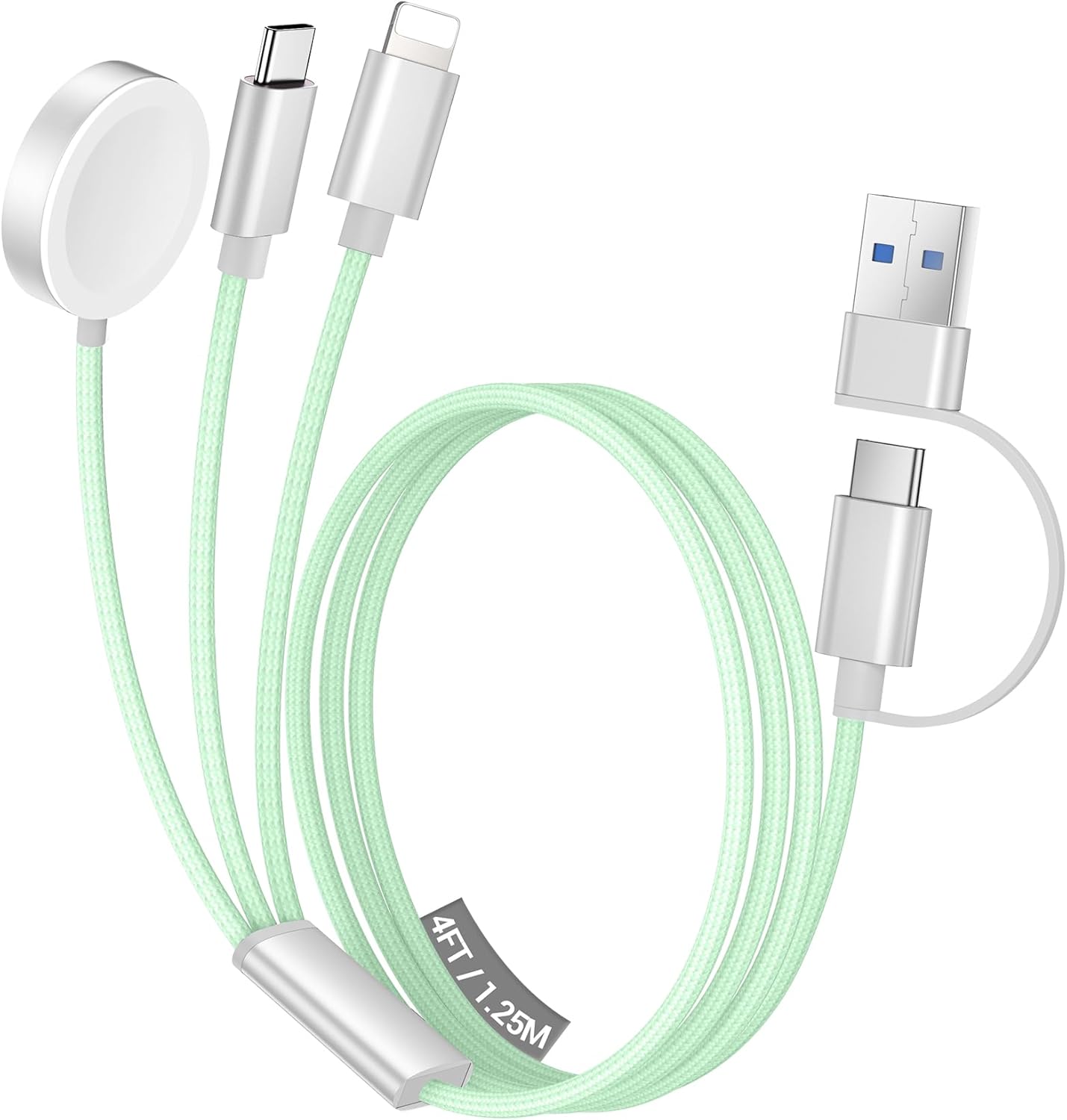 Temdan for Travel Essentials,3 in 2 USB C Cable for Apple Watch Charger