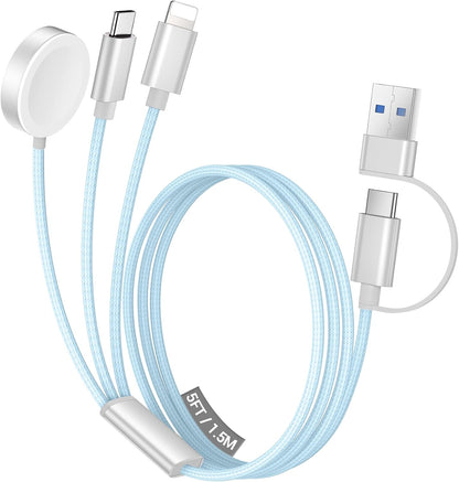 Temdan for Travel Essentials,3 in 2 USB C Cable for Apple Watch Charger