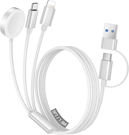 Temdan for Travel Essentials,3 in 2 USB C Cable for Apple Watch Charger