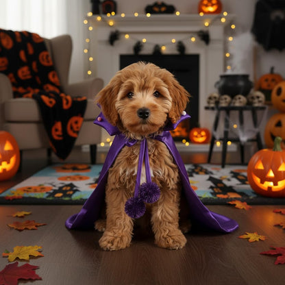 Reflective Halloween Pet Costume Cloak for Cosplay & Parties