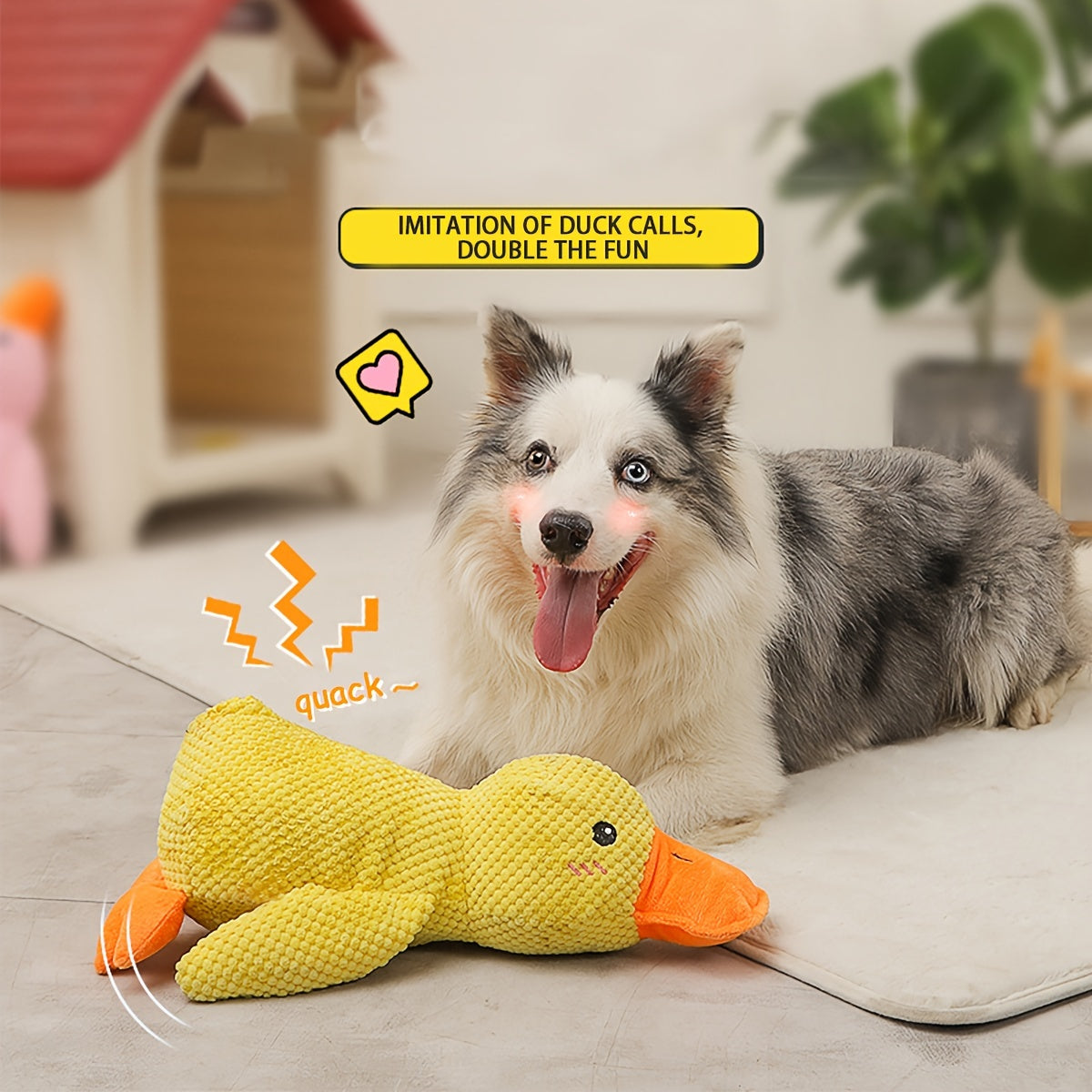 Plush Duck Squeaky Dog Toy for Pet