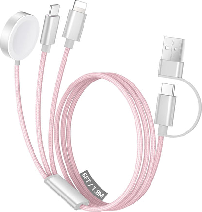 Temdan for Travel Essentials,3 in 2 USB C Cable for Apple Watch Charger