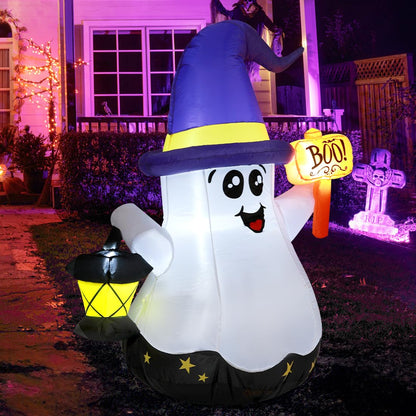 GOOSH 5FT Halloween Inflatable Wizard Ghost