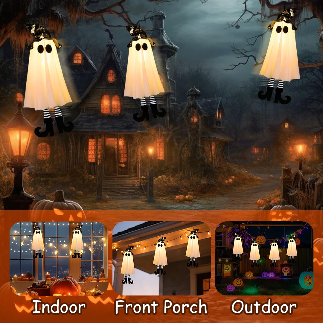 Halloween Decor Hanging Ghost Lights