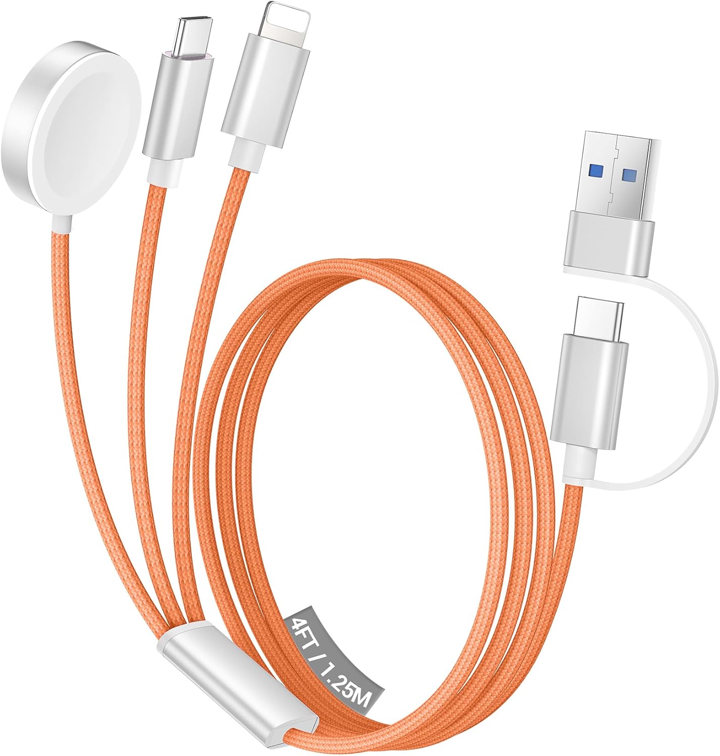 Temdan for Travel Essentials,3 in 2 USB C Cable for Apple Watch Charger