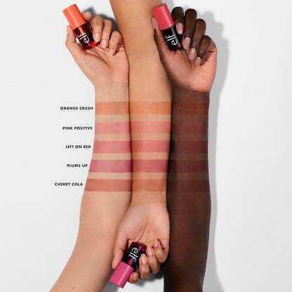 e.l.f. Sheer For It Blush Tint, Multi-Use, Long-Lasting Lip & Cheek Makeup, Creates A Natural Flush Finish, Vegan & Cruelty-Free, Left On Red