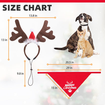 Pumpkin Cape & Hat Set for Small to Large Pets, Funny Holiday