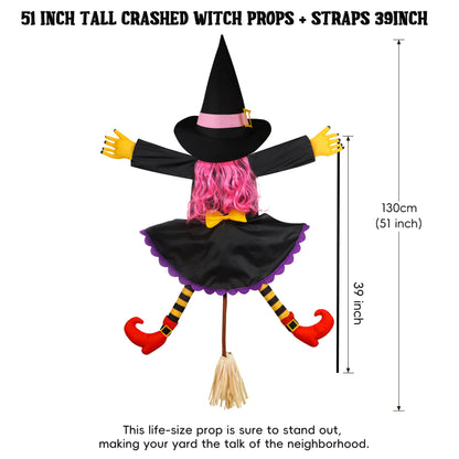POPGIFTU 64" Crashing Witch into Tree