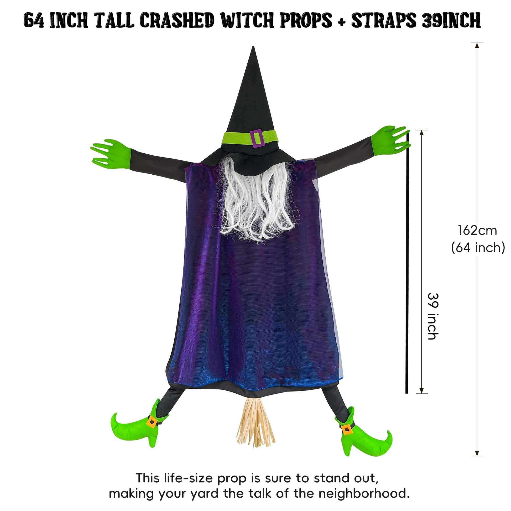 POPGIFTU 64" Crashing Witch into Tree