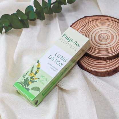 Herbal Diffuser Pen for Lung Detox and Oral Air Freshening with Extracts of Mullein, Thyme and Mint - 2 Packs