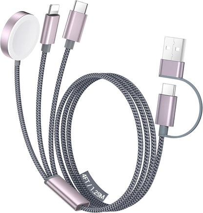 Temdan for Travel Essentials,3 in 2 USB C Cable for Apple Watch Charger
