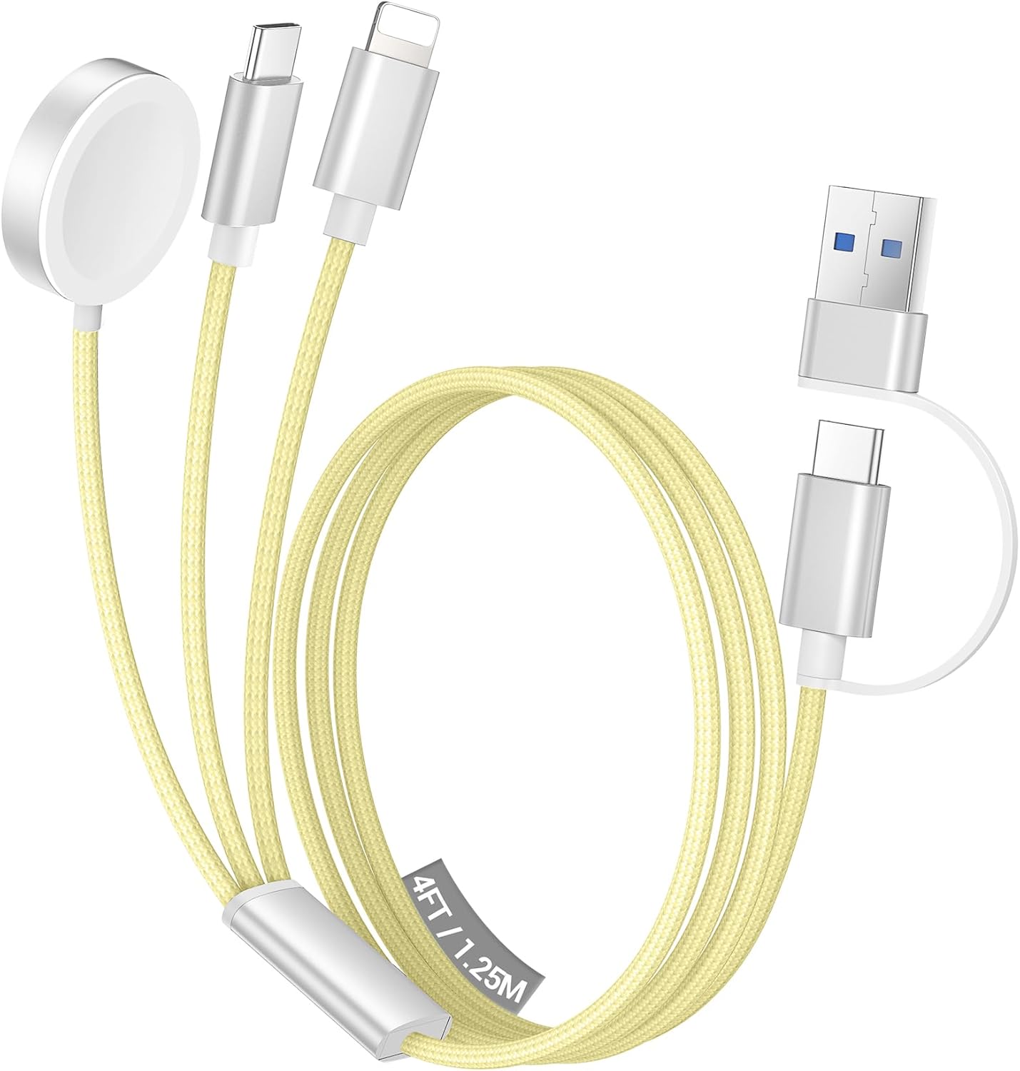 Temdan for Travel Essentials,3 in 2 USB C Cable for Apple Watch Charger