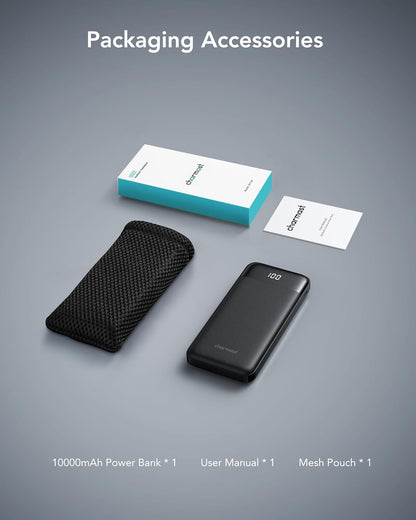 10000mAh charmast Portable Charger with Built in Cables