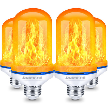 LED Flame Light Bulbs – 2 Pack, 4 Modes, E26 Base