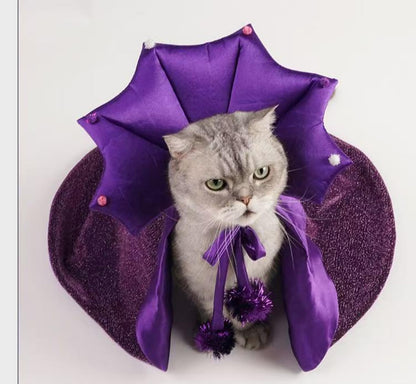 Reflective Halloween Pet Costume Cloak for Cosplay & Parties