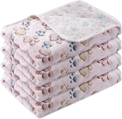 Tatuo 4-Pack Pet Fleece Blankets – Soft & Warm