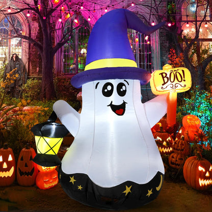 GOOSH 5FT Halloween Inflatable Wizard Ghost