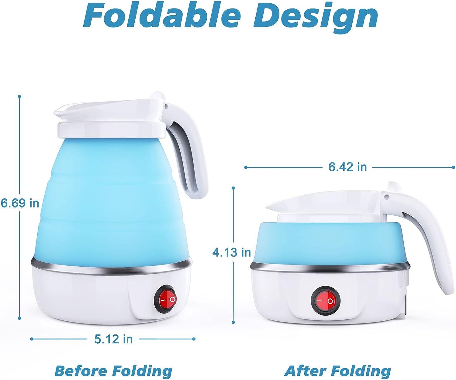 Compact Electric Kettle for Tea and Coffee, Perfect for Camping