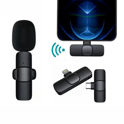 Wireless Lavalier Microphone Portable Audio Video Recording Mini Mic - Raifaonline