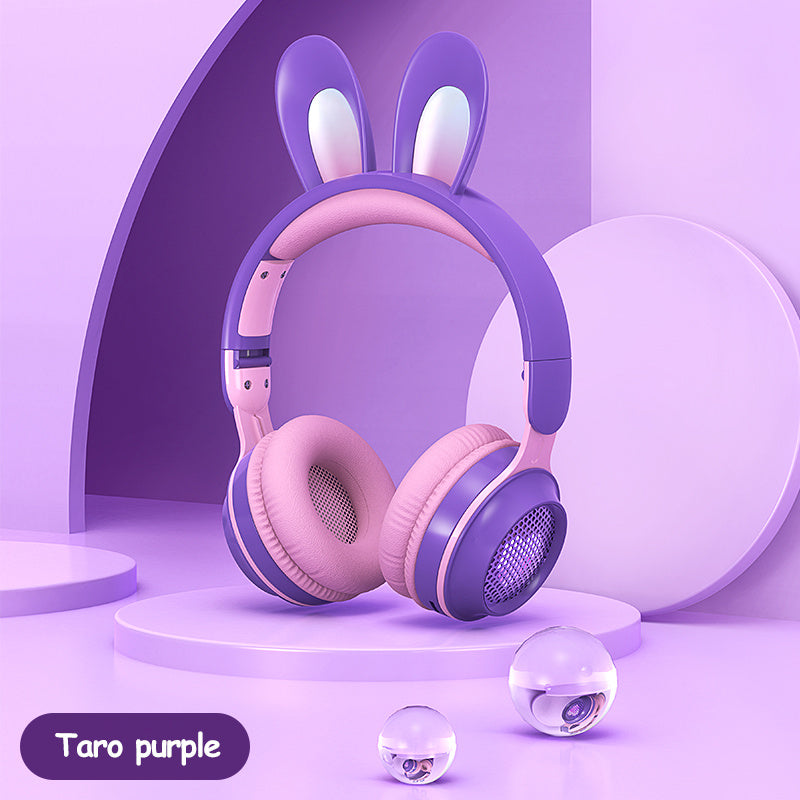 Rabbit Ear  Wireless Luminous Extendable Wheat Headphones
