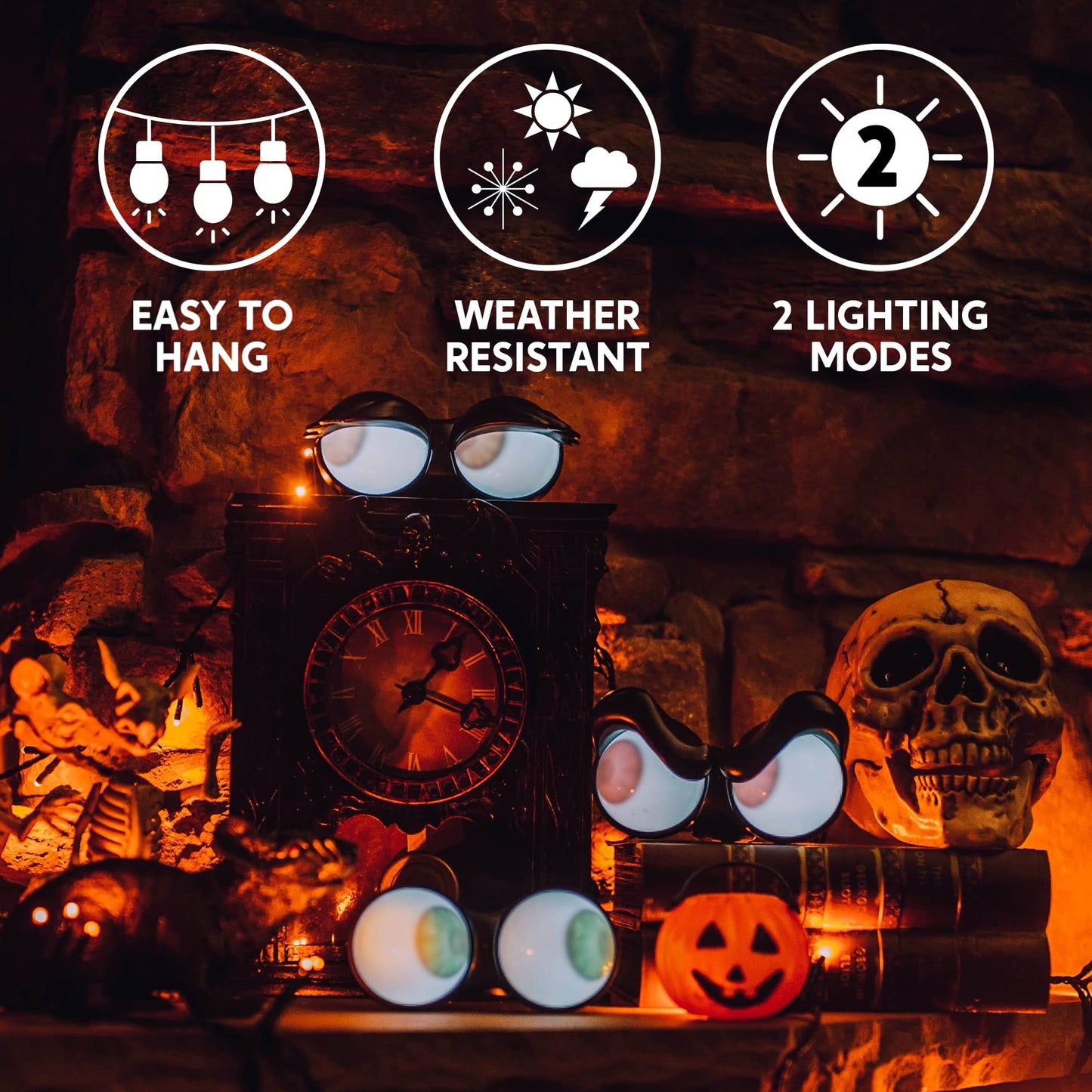 Joiedomi 3-Pack Flashing Peeping Eyes Lights