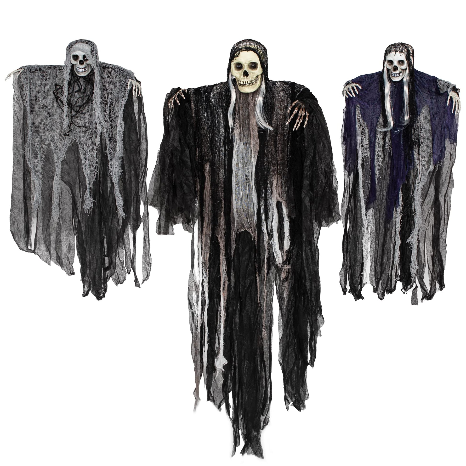JOYIN 3-Pack Hanging Skeleton Ghosts