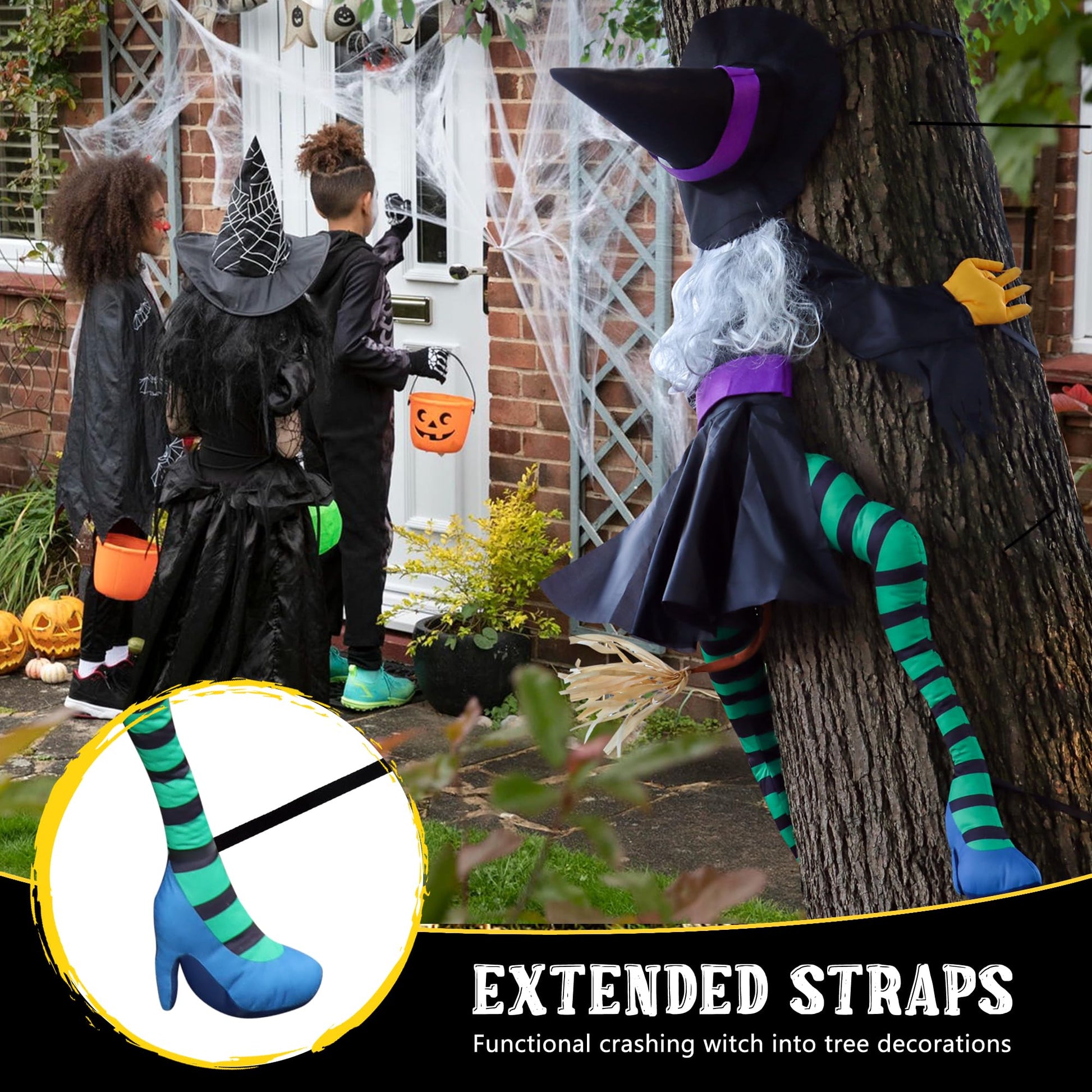 POPGIFTU 64" Crashing Witch into Tree